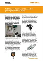 News Release Cableless Tool Setting And Inspection Probing For Machine