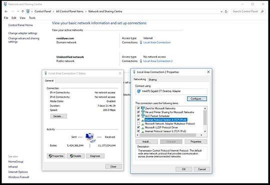 Technical drawing:  Technical drawing:  Setting the IP address of the PC 4