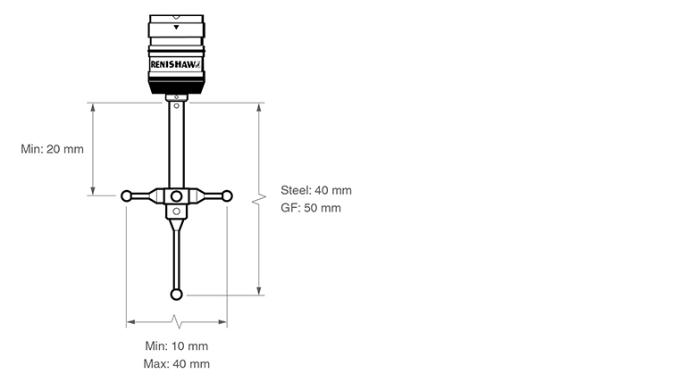 TP20 - recommended stylus limits - standard force probe