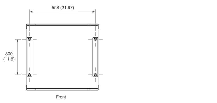 CMM controller cabinet - position holes for ground fixing