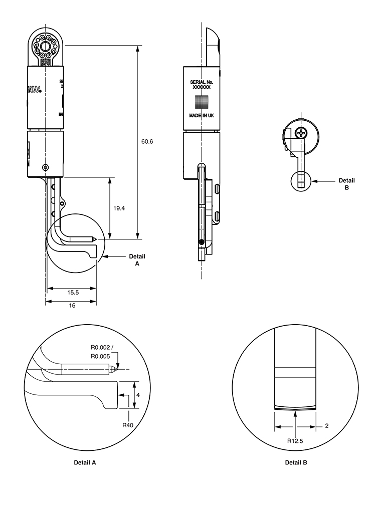 Technical drawing:  Technical drawing:  SFM-D1 dimension image