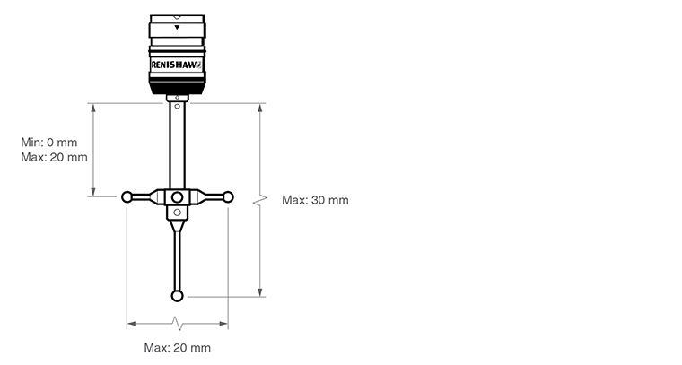 TP20 - recommended stylus limits - PH20 - 6-way probe