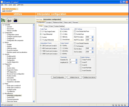 UCCAssist Interpolator configuration - advanced