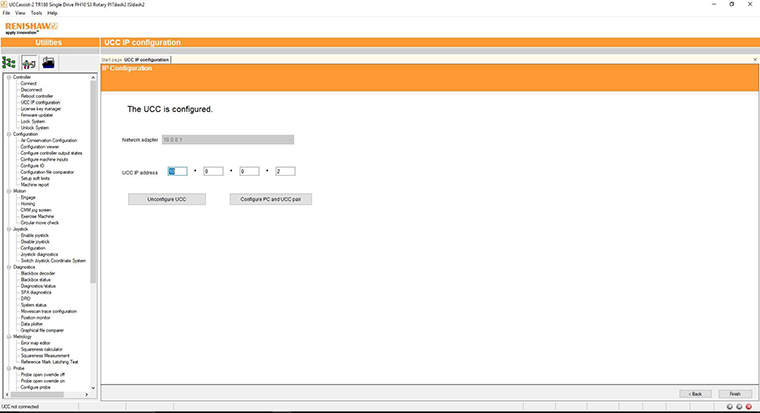 Technical drawing:  Technical drawing:  Setting the IP address of the UCC controller 6