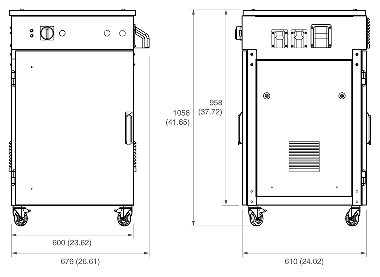 CMM cabinet - dimensions