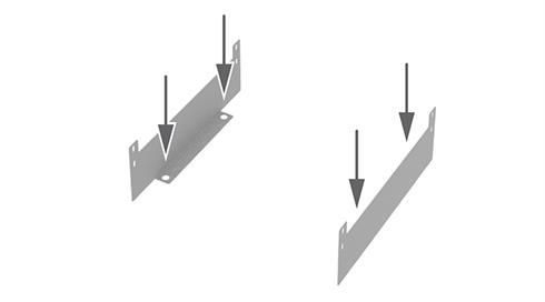 Kiosk workstation - side plates only with arrows