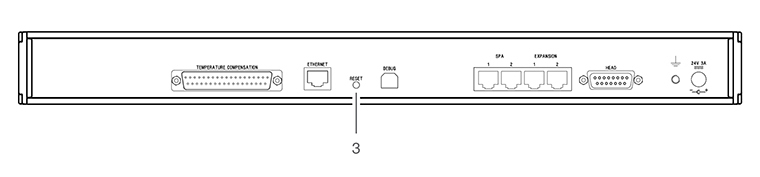UCC T5 rear panel - reset button
