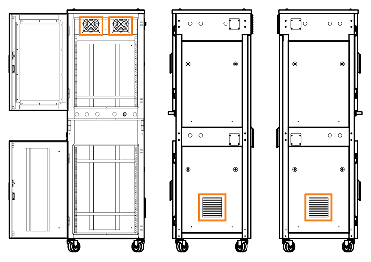 Kiosk - cooling fans