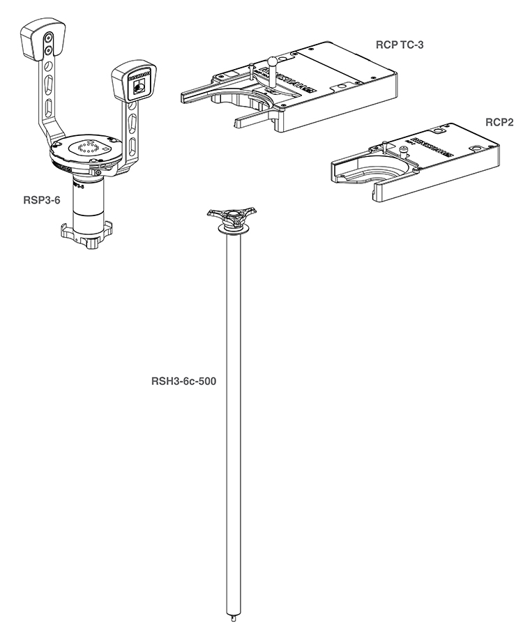 RCP TC-3 with RSP3-6 and RCP2 with stylus holder