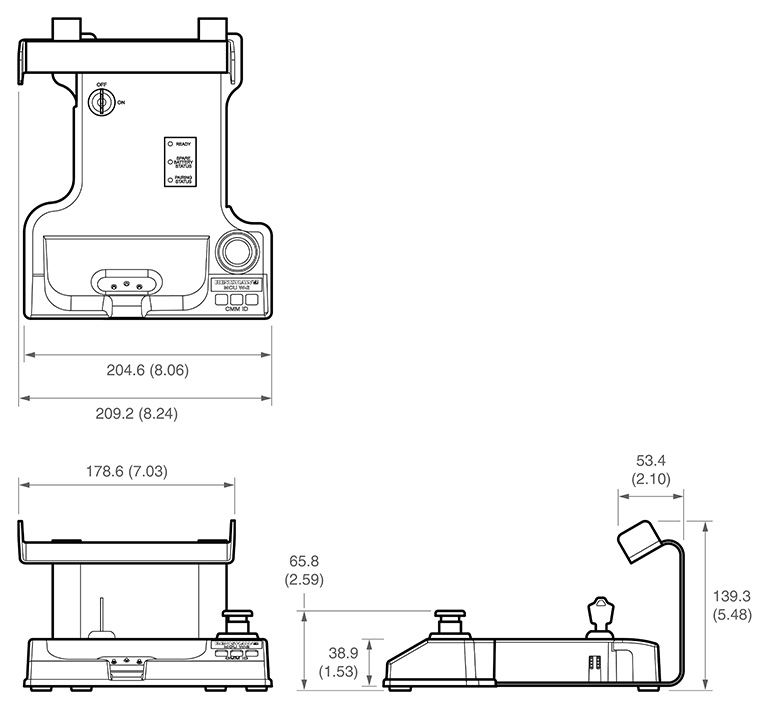 MCU W-3 cradle - dimensions