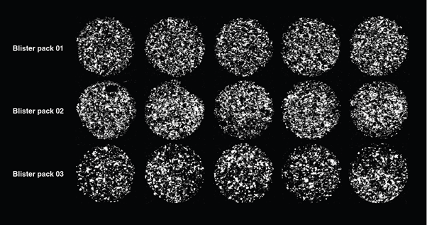 Automated process for the Raman imaging of 15 pharmaceutical tablets