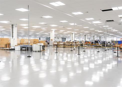 Interior shot of Hall 3 at Miskin