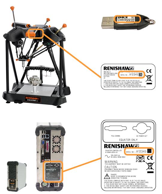 Equator™ serial number locations