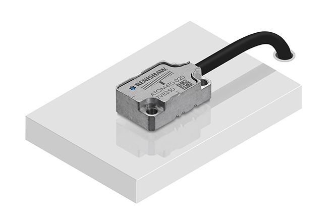 ATOM™ optical encoder on a white plinth