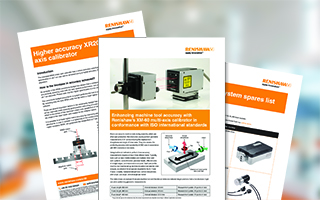 Illustration displaying series of laser calibration application notes on a blurred background