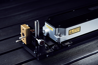 RLE encoder system on machine bed set-up to perform a test