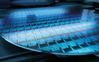Semiconductor wafer during production