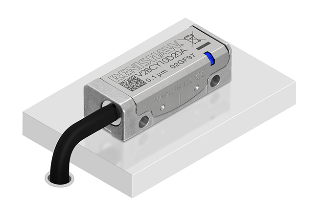 VIONiC™ optical encoder on a white plinth