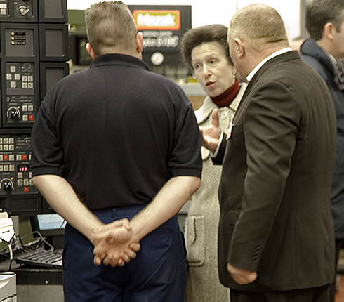 Martin Aerospace HRH Princess Anne meets Jim McFarlane