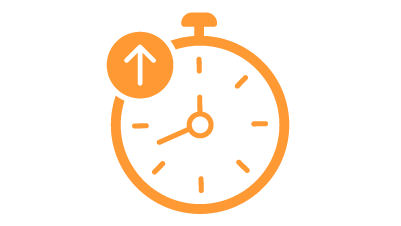 Icon representing increased uptime