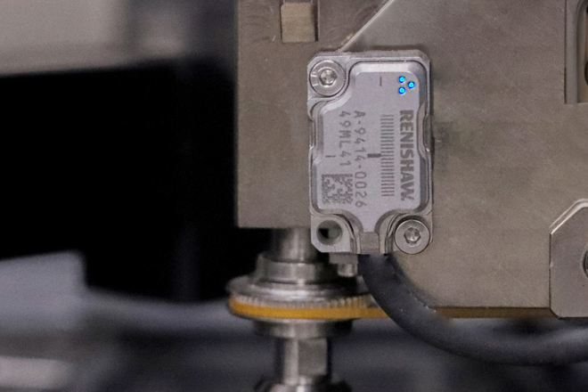 ATOM DX encoder on the side of a table