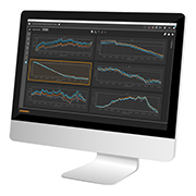 Computer monitor displaying screen showing Explore software and six degrees of freedom