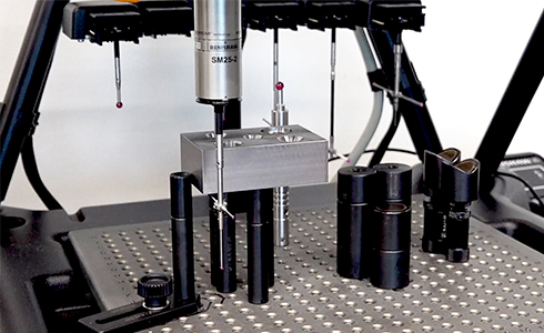 Renishaw’s Equator gauging system inspecting a NIMS machined part