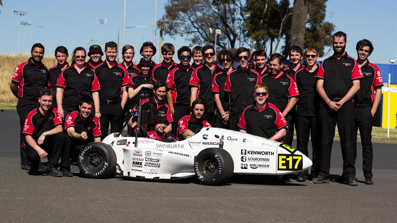 Team Swinburne with the 2016 car