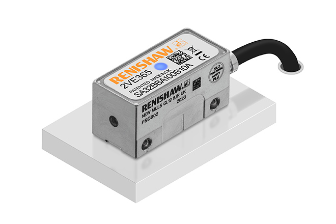 RESOLUTE Functional Safety (FS) absolute optical encoder on a white platform