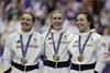 Paris 2024 Olympic Games - Track Cycling Gold Medal - Women’s Team Sprint © SWpix.com (t/a Photography Hub Ltd)