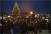 The Christmas tree lighting ceremony at Brunel Square, SS Great Britain