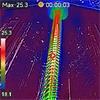 Thermogram of machine tool after machining 1 part (square image)