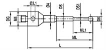 Zeiss stylus, stepped stem