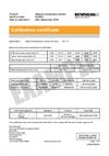 Certificate of calibration:  XC-80 material temperature sensor