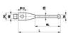 A-5555-2467 - M2 Ø4 mm ruby ball, ceramic stem, L 16 mm, ML 12 mm, for Zeiss applications