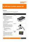 Application note:  XL-80 laser system spares list