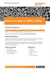 Data sheet:  RenAM 500 series stainless steel 17-4PH (1.4542) material data sheet