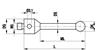 A-5555-2394 - M5 Ø3 mm tungsten carbide ball, tungsten carbide stem, L 33.5 mm, ML 23.5 mm, for Zeiss applications