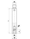 A-5555-2456 - M3 stainless steel holder for styli 90°, DS 1.5 mm, for Zeiss application