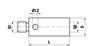 A-5555-2457 - M2 to M3 stainless steel adaptor, L 7 mm, for Zeiss applications