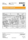 Certificate of calibration:  Small circle ballbar calibrator