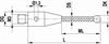 A-5004-0802 - M3 XXT Ø3 mm ruby ball, carbon fibre stem, L 33 mm, ML 24 mm, for Zeiss applications