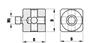 A-5004-2109 - M5 titanium cube, with screwset, 31.5 g, for Zeiss Applications