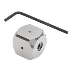 M5 to M2 titanium cube, L 20 mm, W 20 mm