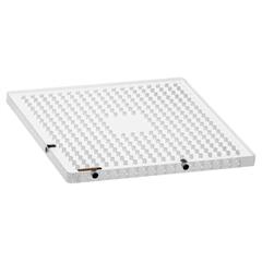 M4 multi-hole acrylic plate, 11.7 mm x 200 mm x 200 mm (angled)