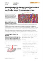 Articolo divulgativo:  Microstruttura e proprietà meccaniche dei componenti in superleghe di nichel