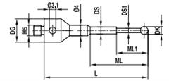 Zeiss stylus, stepped stem