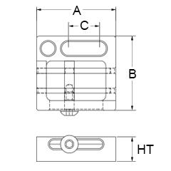 Technische Zeichnung für einstellbares Mikro-Prisma